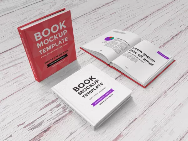 Hardcover Book Free Mockup Cover Branding