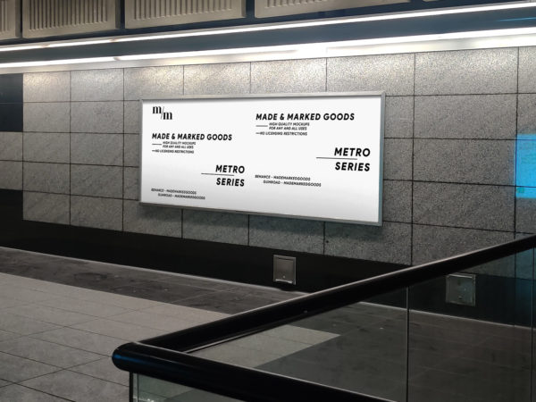 Metro Billboard Framed Poster Free Mock-Up
