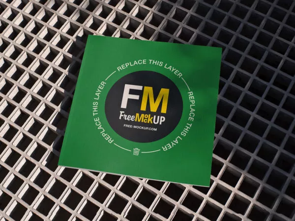 Square Brochure Book Free Mockup