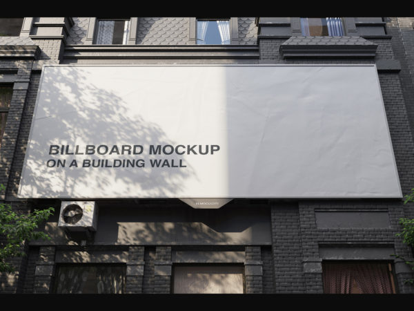 Billboard Mockup on a Building Wall