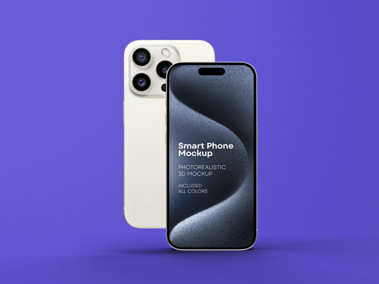 iPhone 15 Pro Mockup UI/UX | Free Mockup