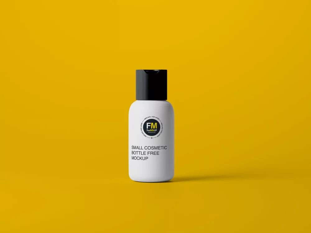 Small Cosmetic Bottle Free Mockup