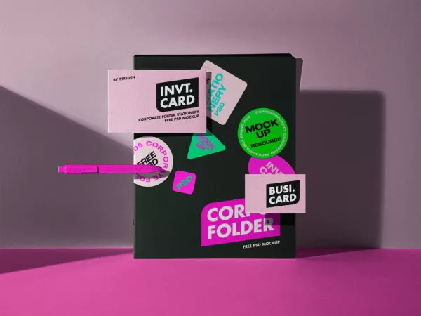 Brand Folder Stationery Mockup