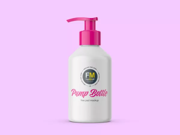 Cosmetic Pump Bottle Mockup PSD