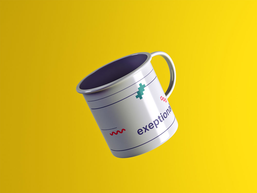 Enamel Mug Free PSD Mockup