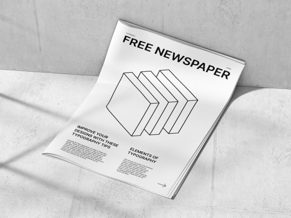 Free Newspaper Advertising Mockup