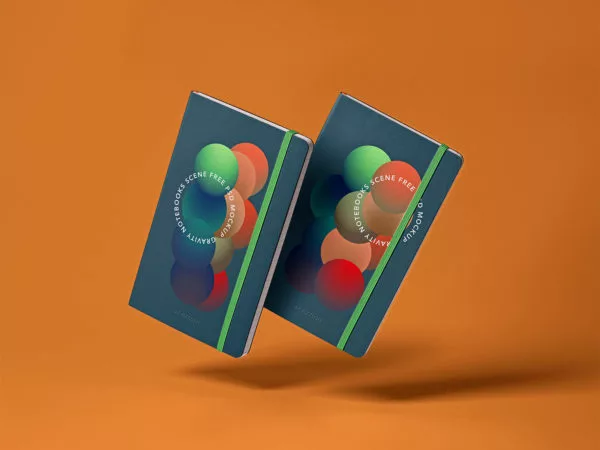 Notebook Mockup PSD Scene