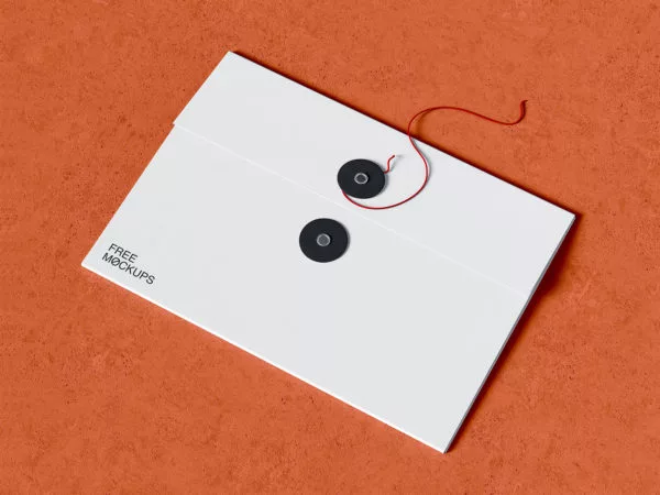 String Tie Envelope Mockup PSD