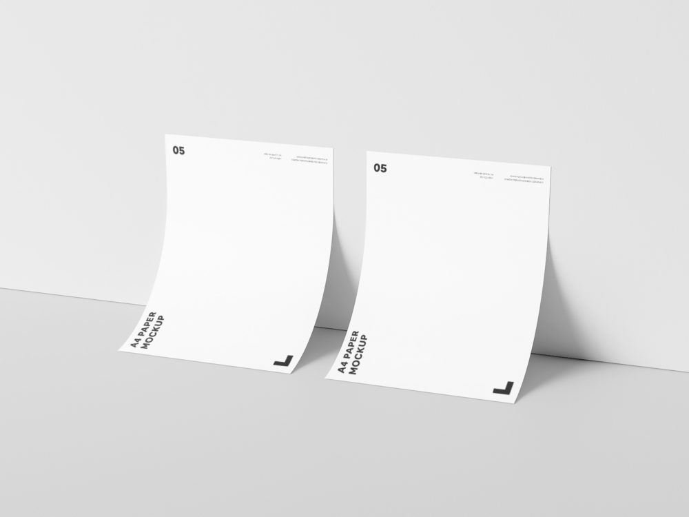 Free Two A4 Brand Paper Mockups