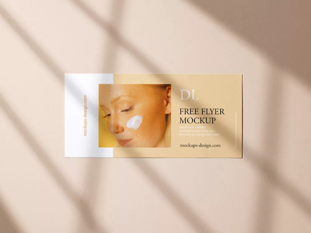 Horizontal DL Flyer Mockup Stationery PSD