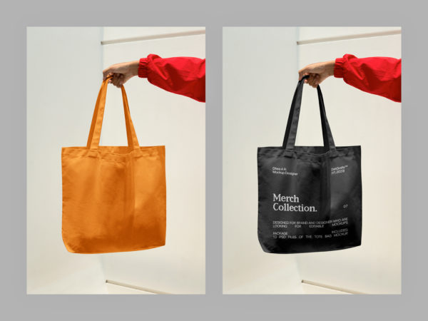 Large Tote Bag Mockup Free PSD