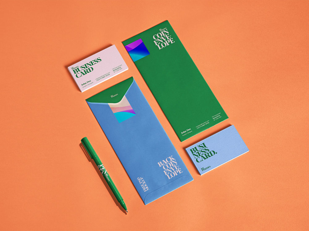 Long Envelope PSD Stationery Mockup