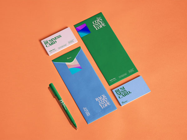 Long Envelope PSD Stationery Mockup