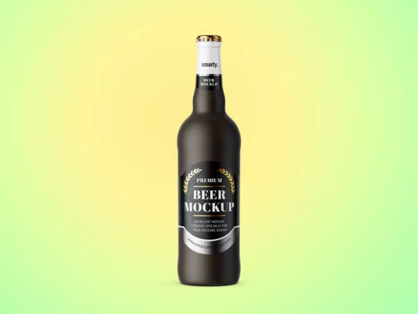 Matte Beer Bottle Packaging Mockup
