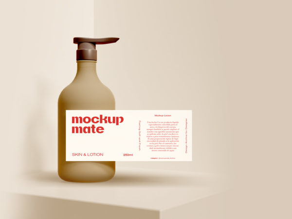 Pump Bottle Cosmetics Product Mockup