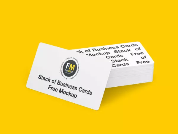 Stack of Business Cards Mockup