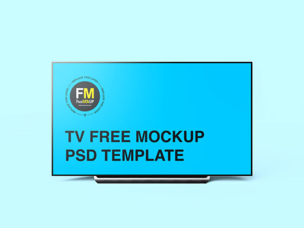 TV Free Mockup PSD Template