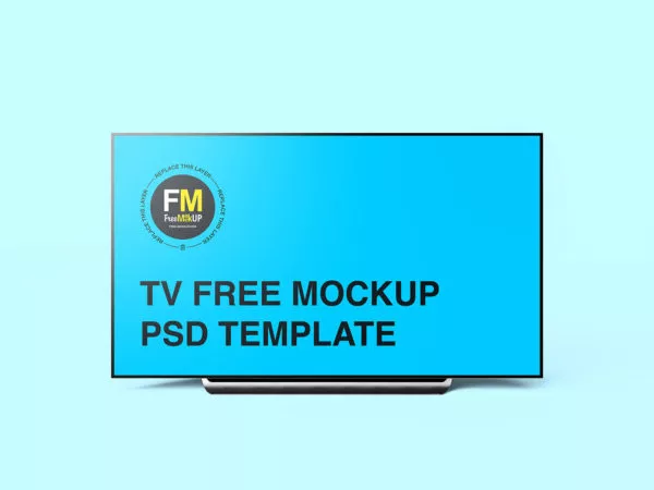 TV Free Mockup PSD Template