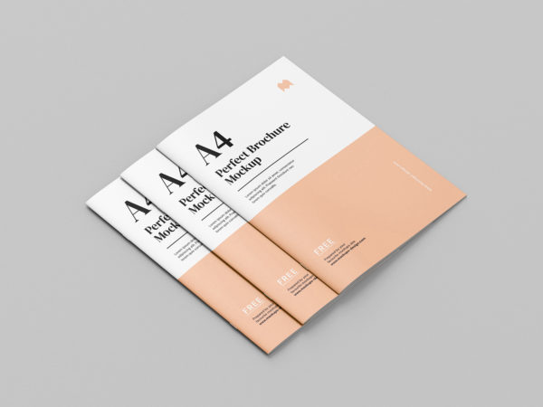 Thin A4 Brochure Free PSD Mockup