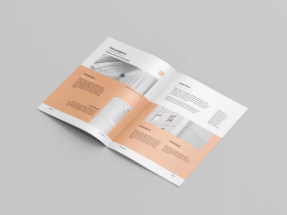 Thin A4 Brochure Free PSD Mockup