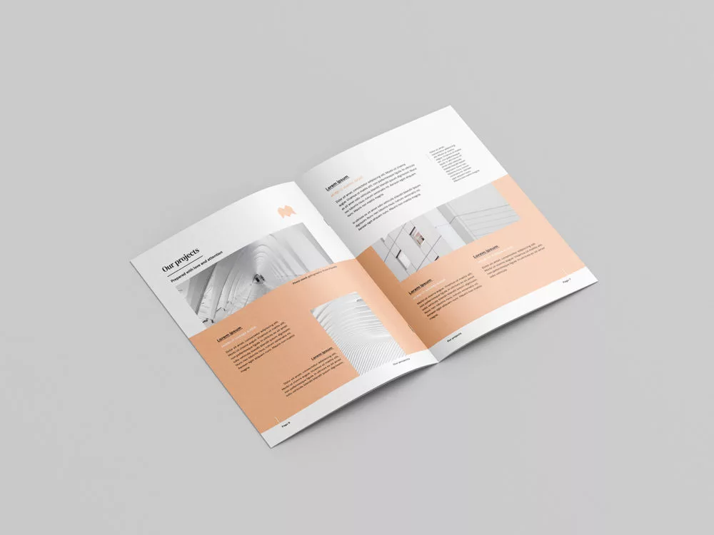 Thin A4 Brochure Free PSD Mockup