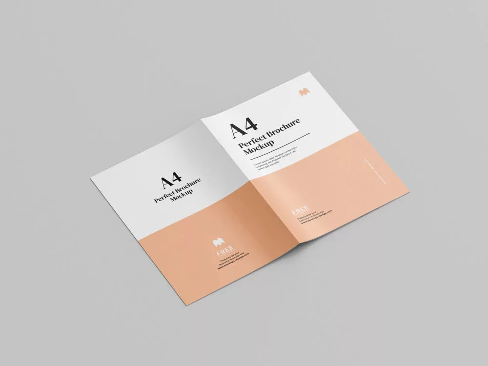 Thin A4 Brochure Free PSD Mockup