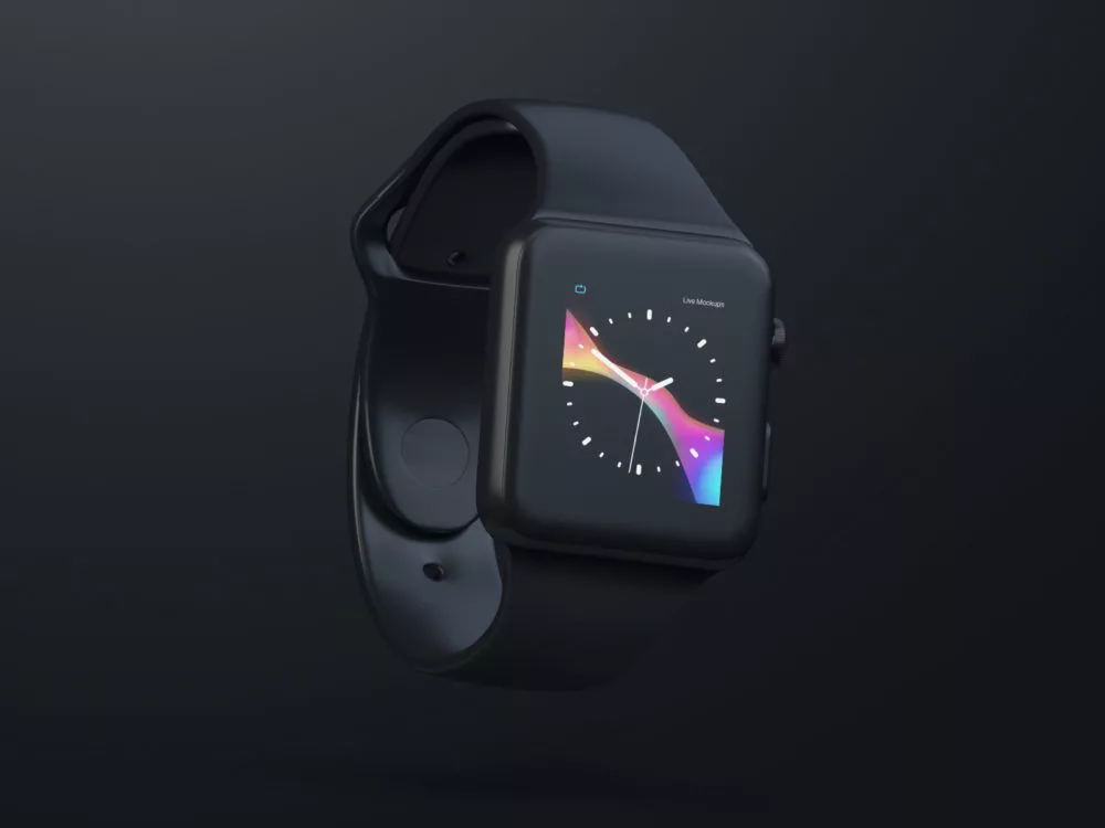 8 Black Clay Apple Devices Free Mockups