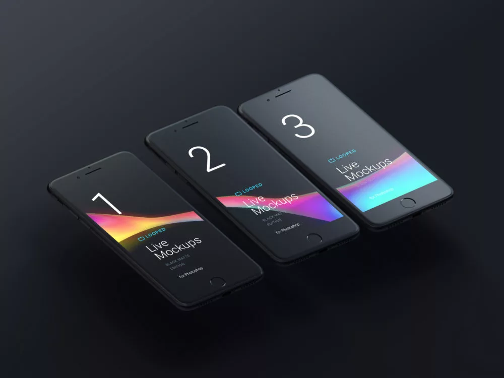 8 Black Clay Apple Devices Free Mockups