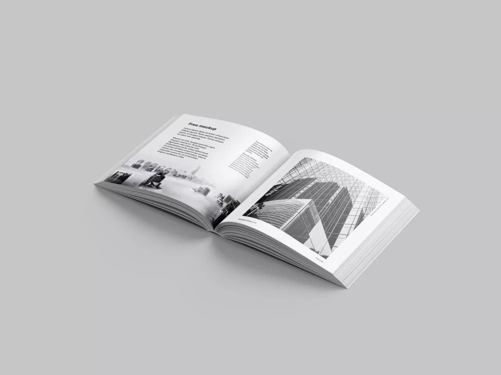Book Mockup Free Square Format in PSD