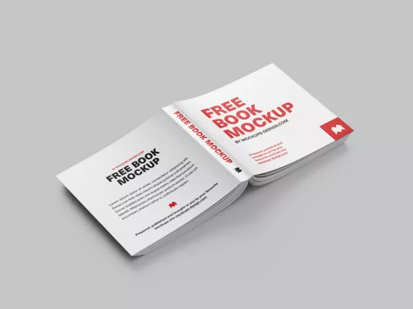 Book Mockup Square Format in PSD