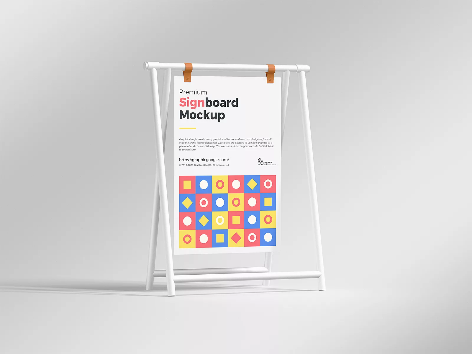 FreeAFrameSidewalkSignMockupPSD Free Mockup