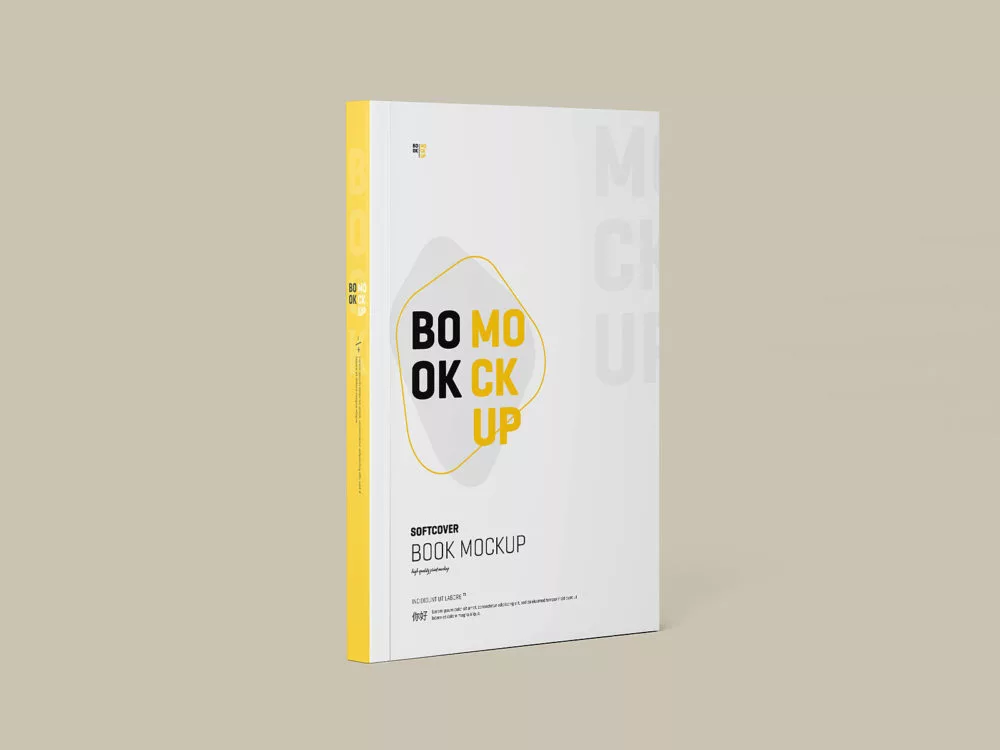Free Clean Softcover Book Mockup (4 PSD's)