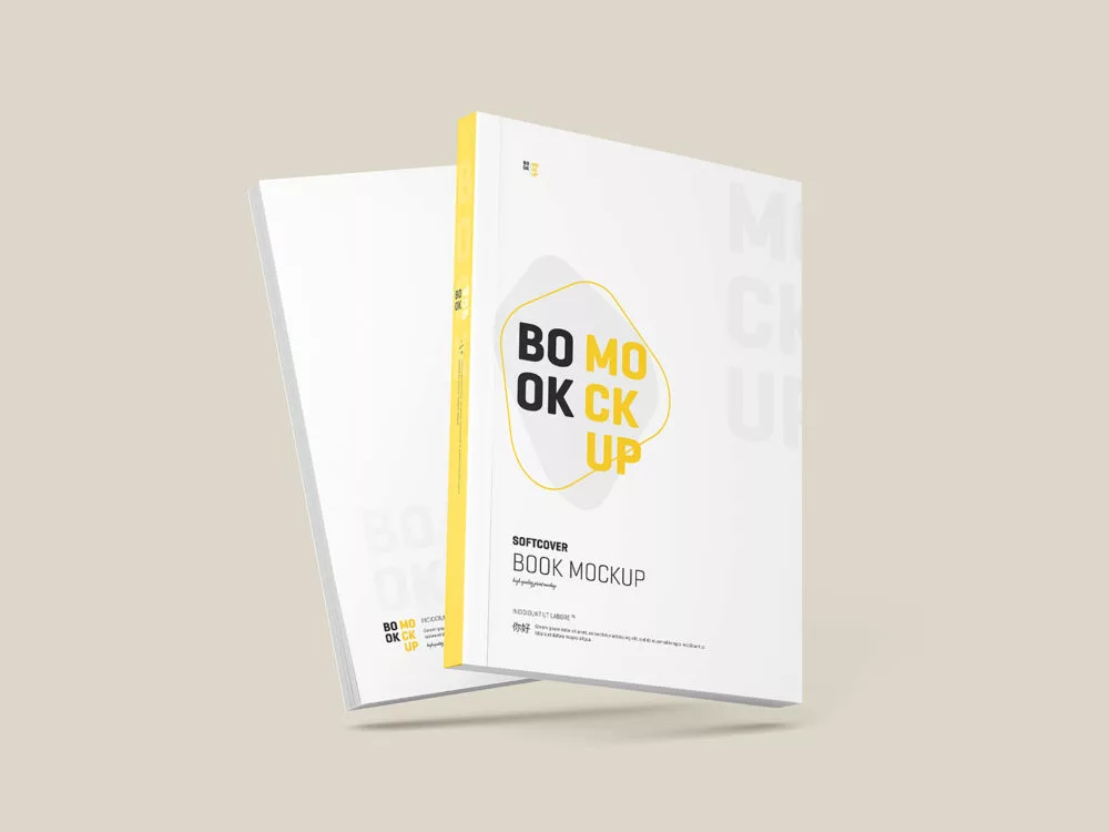 Free Clean Softcover Book Mockup (4 PSD's)