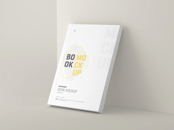 Free Clean Softcover Book Mockup (4 PSD’s)