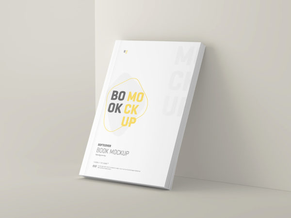 Free Clean Softcover Book Mockup (4 PSD's)