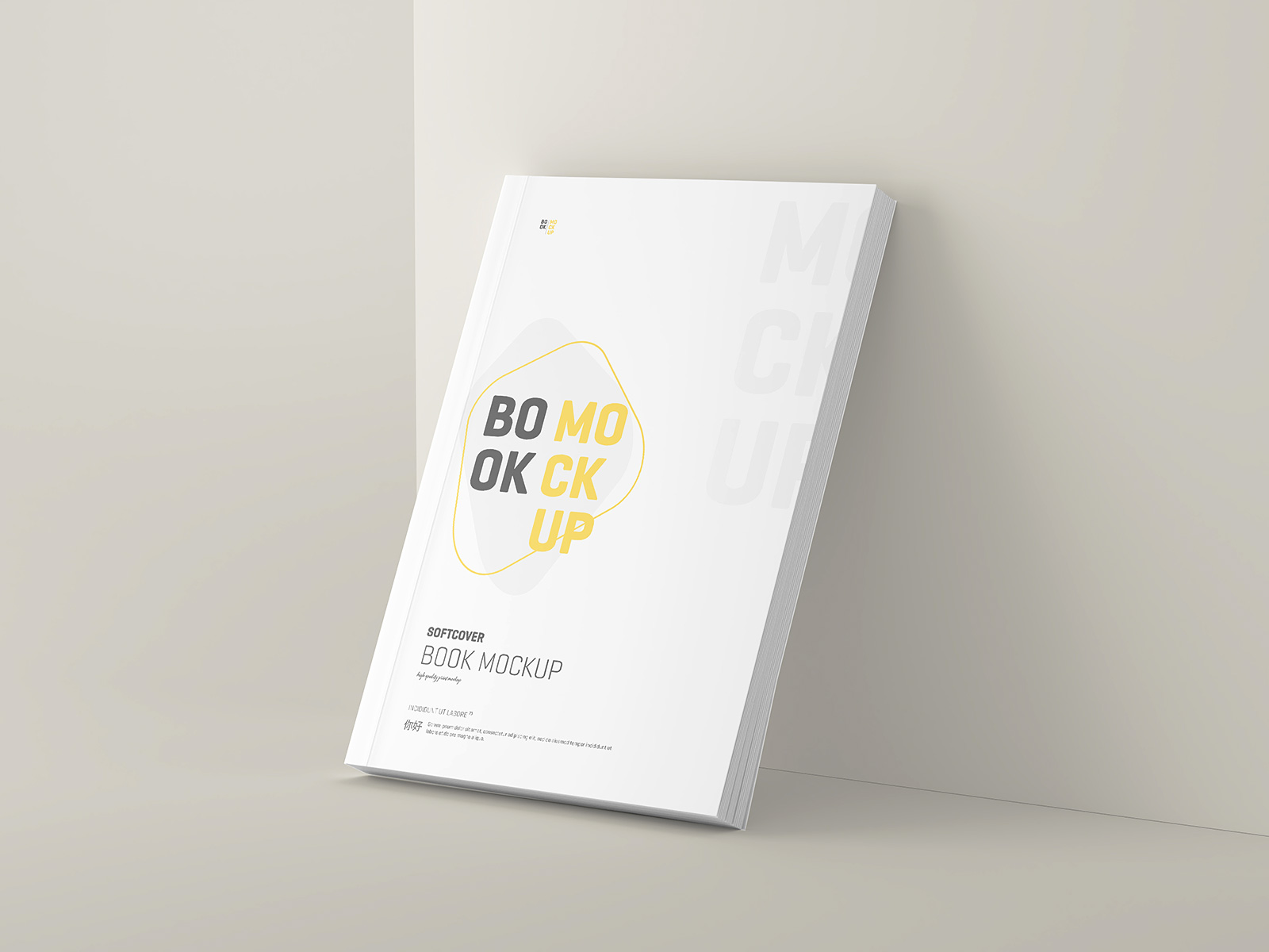 Free Clean Softcover Book Mockup (4 PSD's)