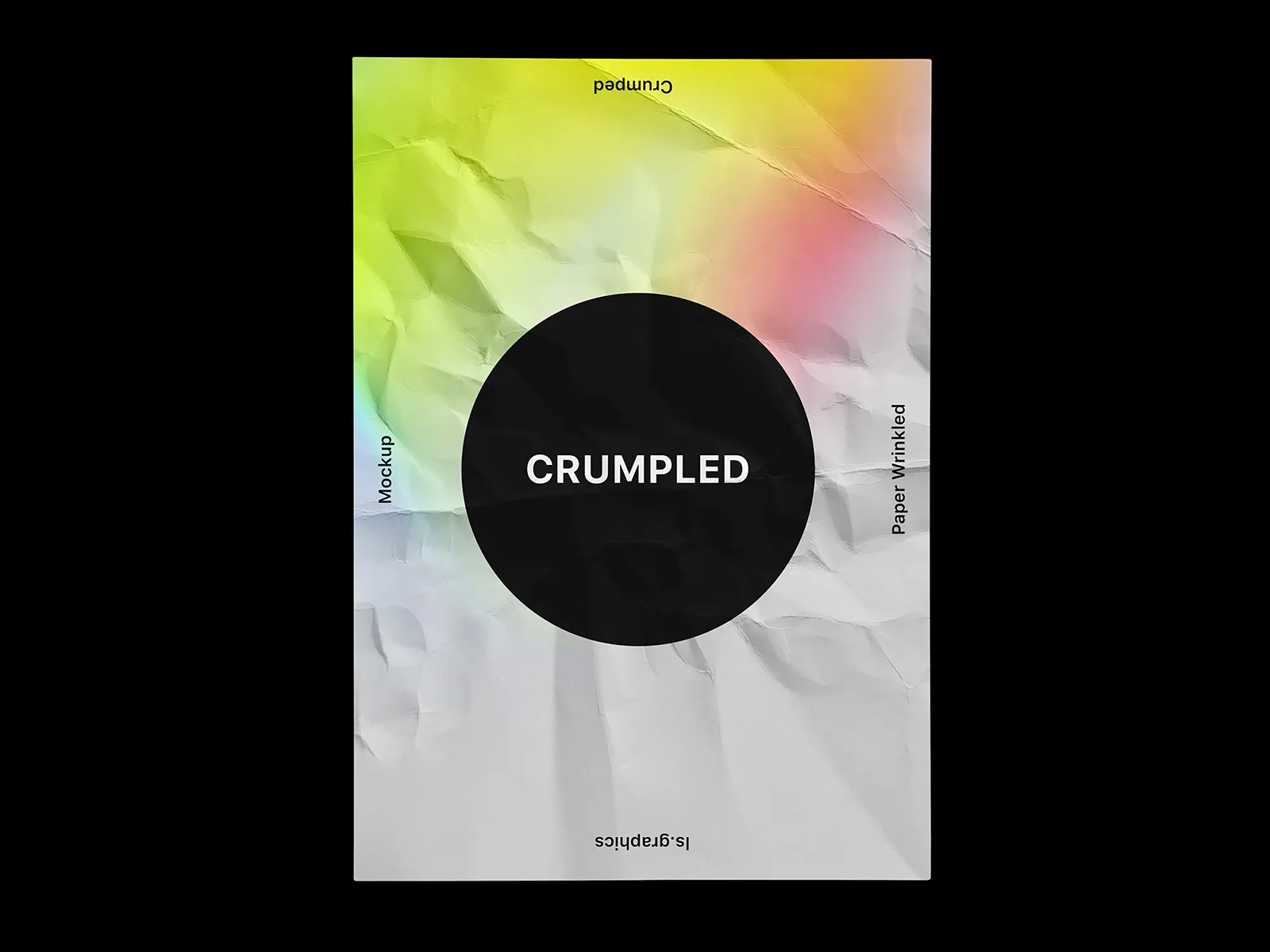 Free Crumpled Poster Mockup (Five Styles)