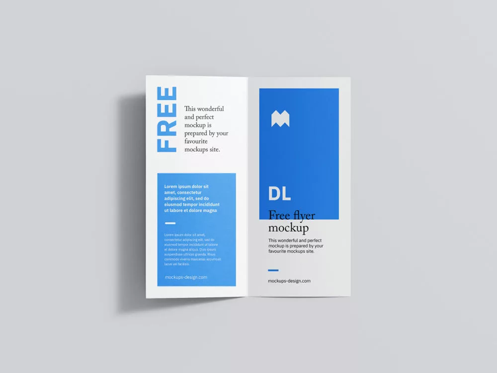 Free DL Bi-Fold Flyer Mockup