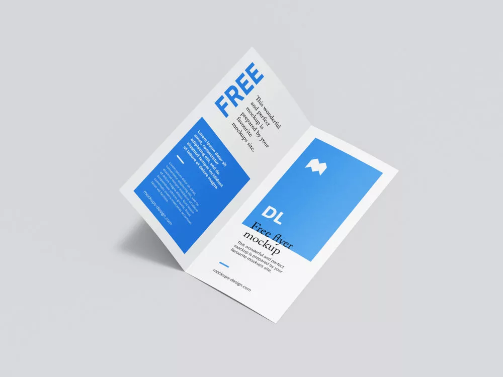 Free DL Bi-Fold Flyer Mockup