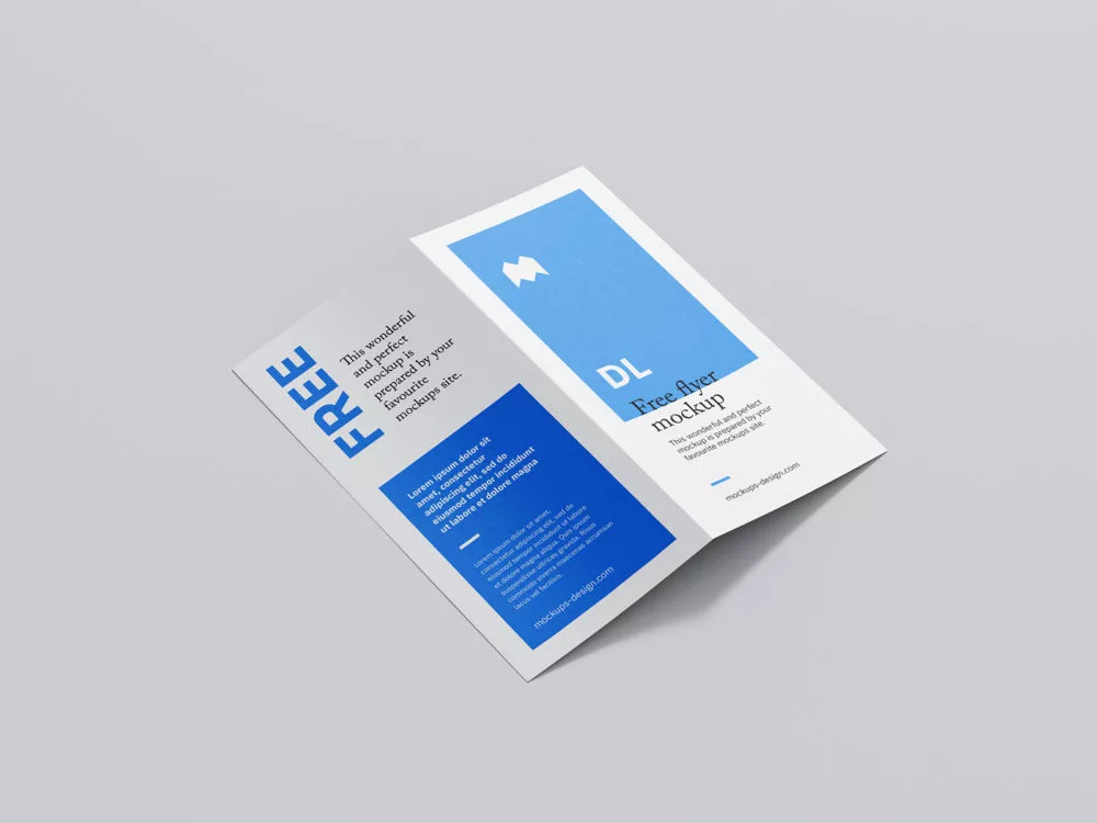 Free DL Bi-Fold Flyer Mockup