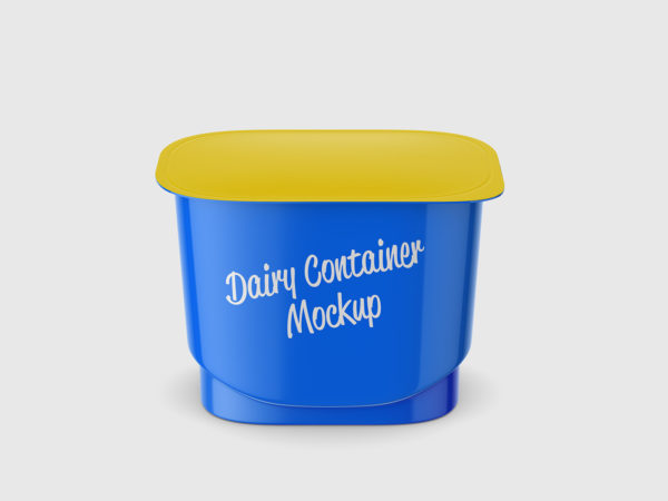 Free Dairy Container Mockup