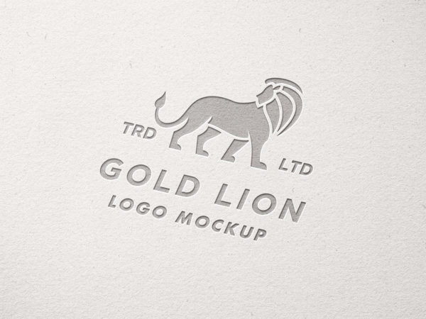 Free Debossed Paper Logo Mockup