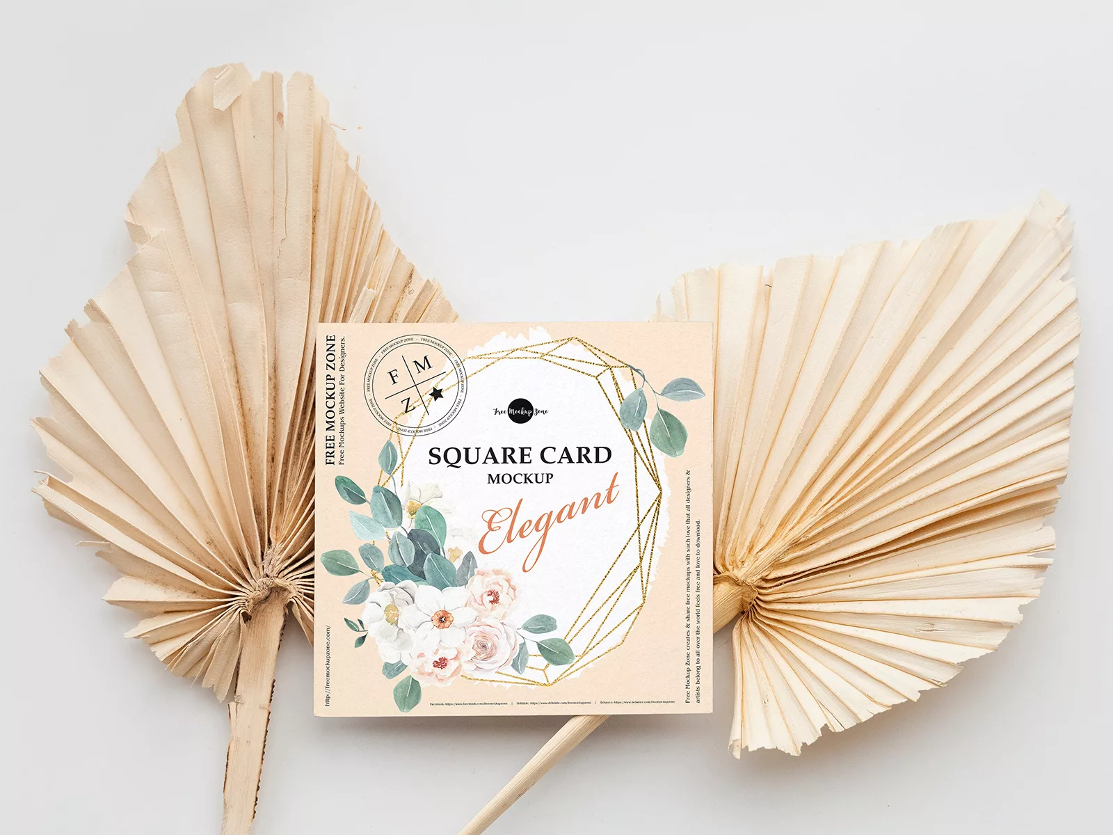 Elegant Square Card Mockup | Free Mockup