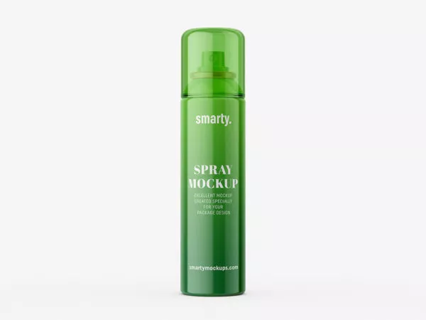Free Glossy Cosmetic Spray Bottle Mockup