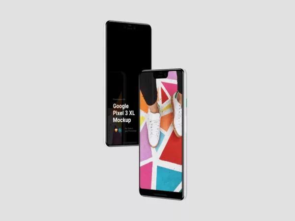 Google Pixel Android Smartphone Mockup | Realistic and Clay