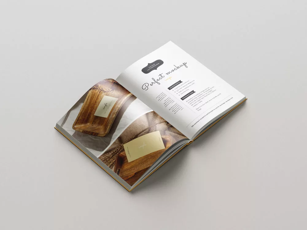 Free Hardcover Book Mockups – 6 PSD Scenes