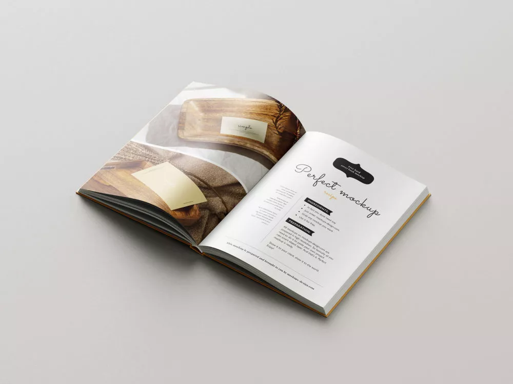 Free Hardcover Book Mockups – 6 PSD Scenes