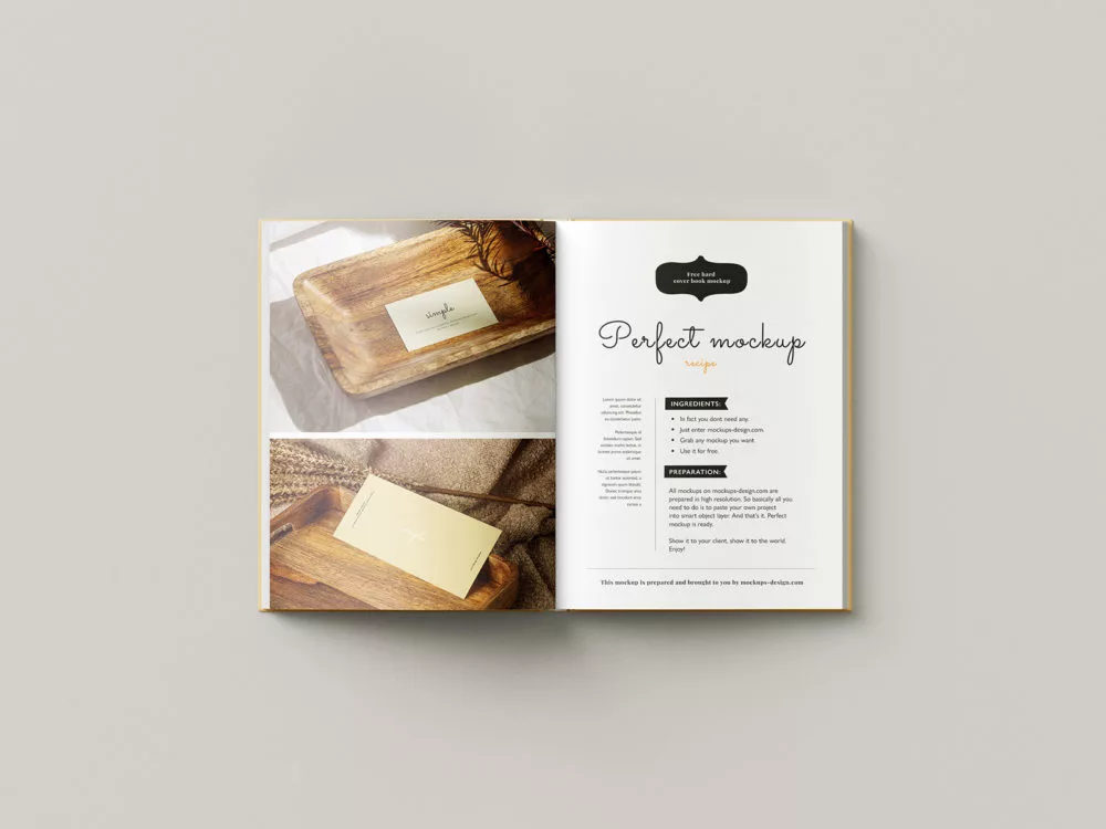 Free Hardcover Book Mockups – 6 PSD Scenes