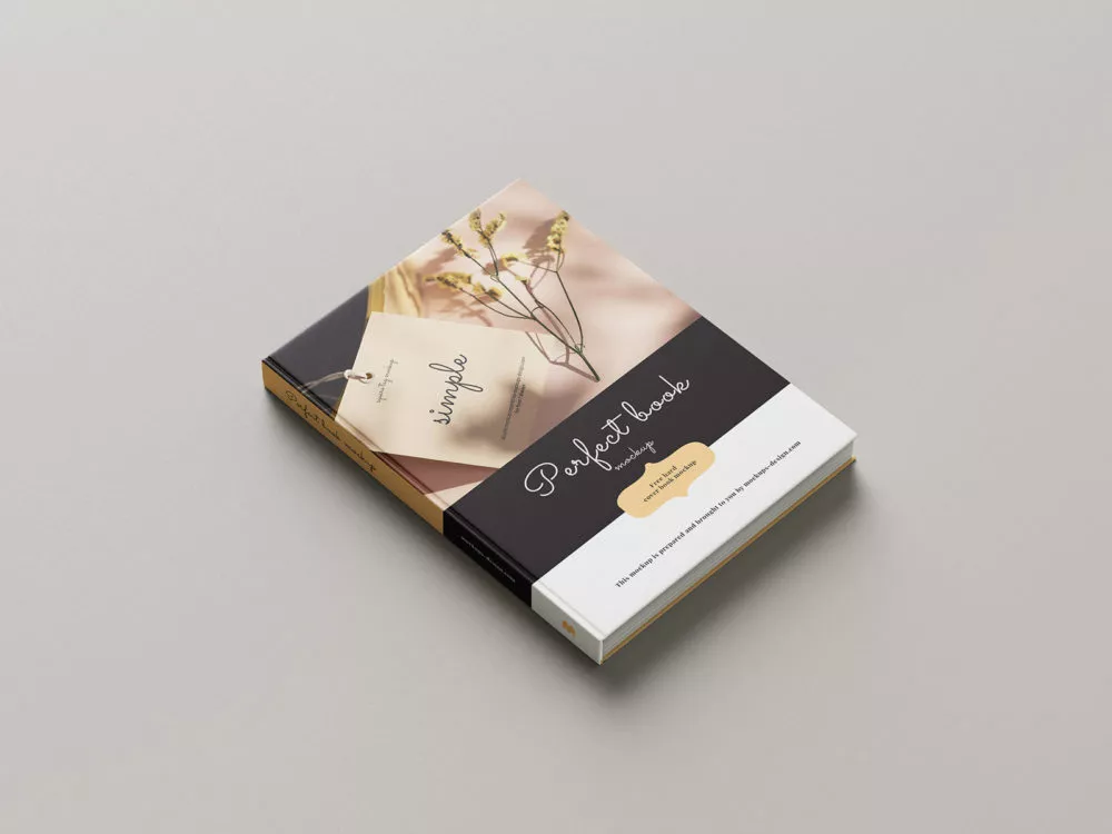 Free Hardcover Book Mockups – 6 PSD Scenes