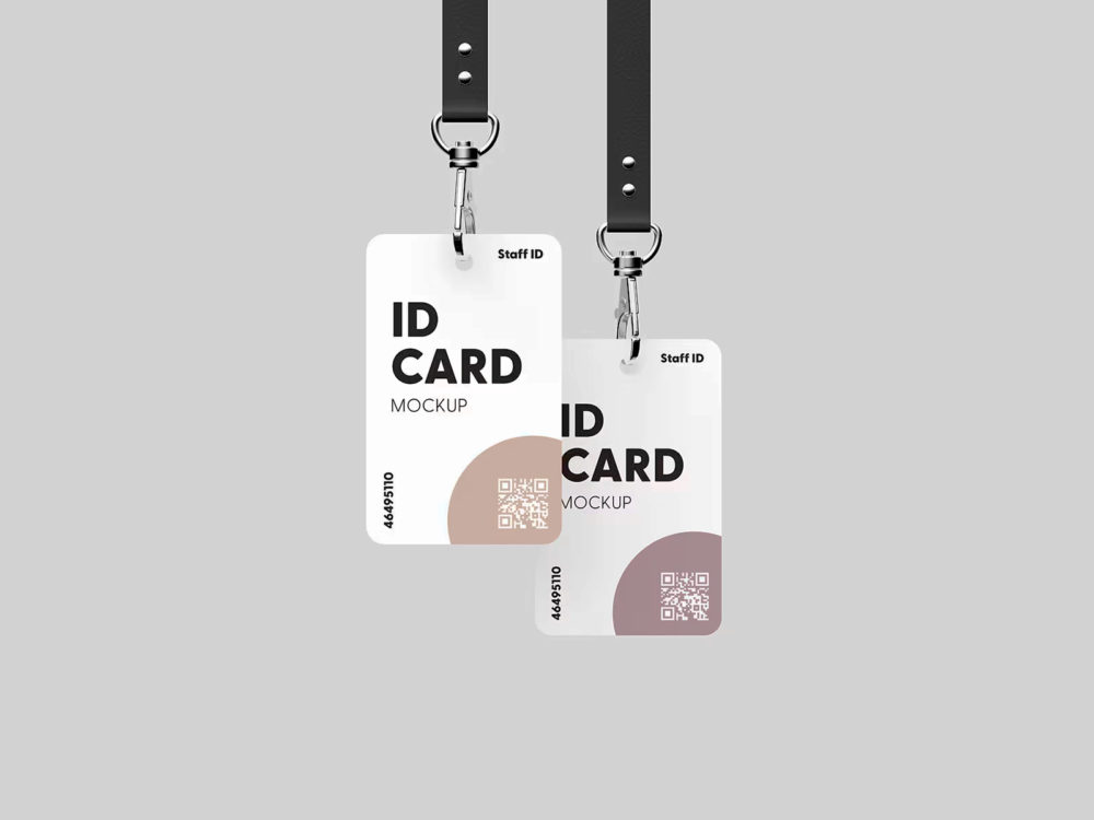 Free ID Card Stationery Mockup